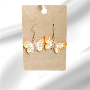 Yellow Butterfly Earrings